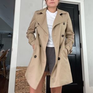 H&M TAN TRENCH COAT LIKE NEW size S
